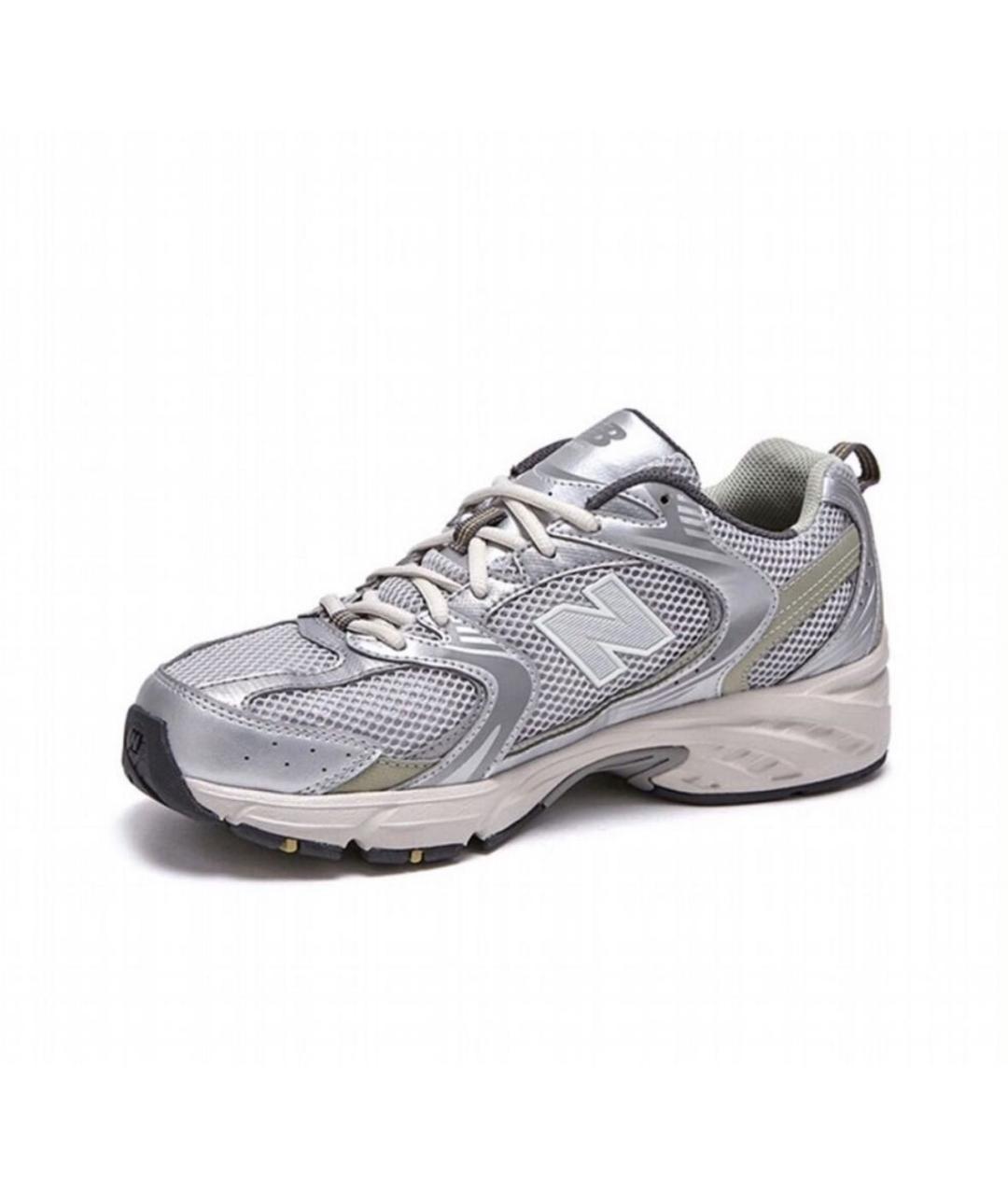 NEW BALANCE Серебряные текстильные кроссовки, фото 2