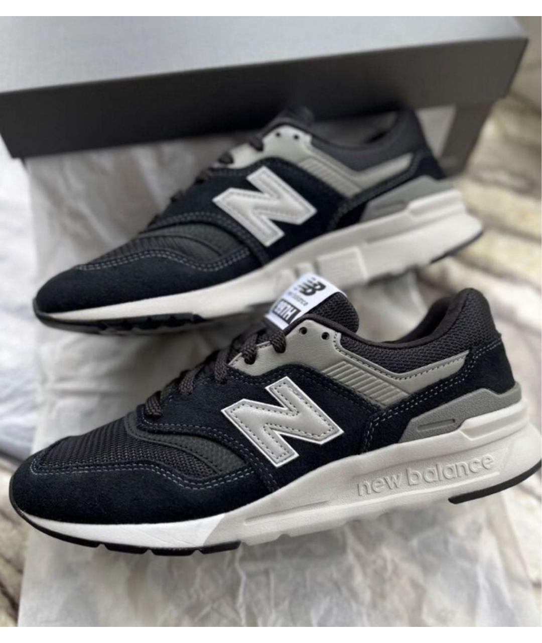 NEW BALANCE Черные замшевые низкие кроссовки / кеды, фото 8