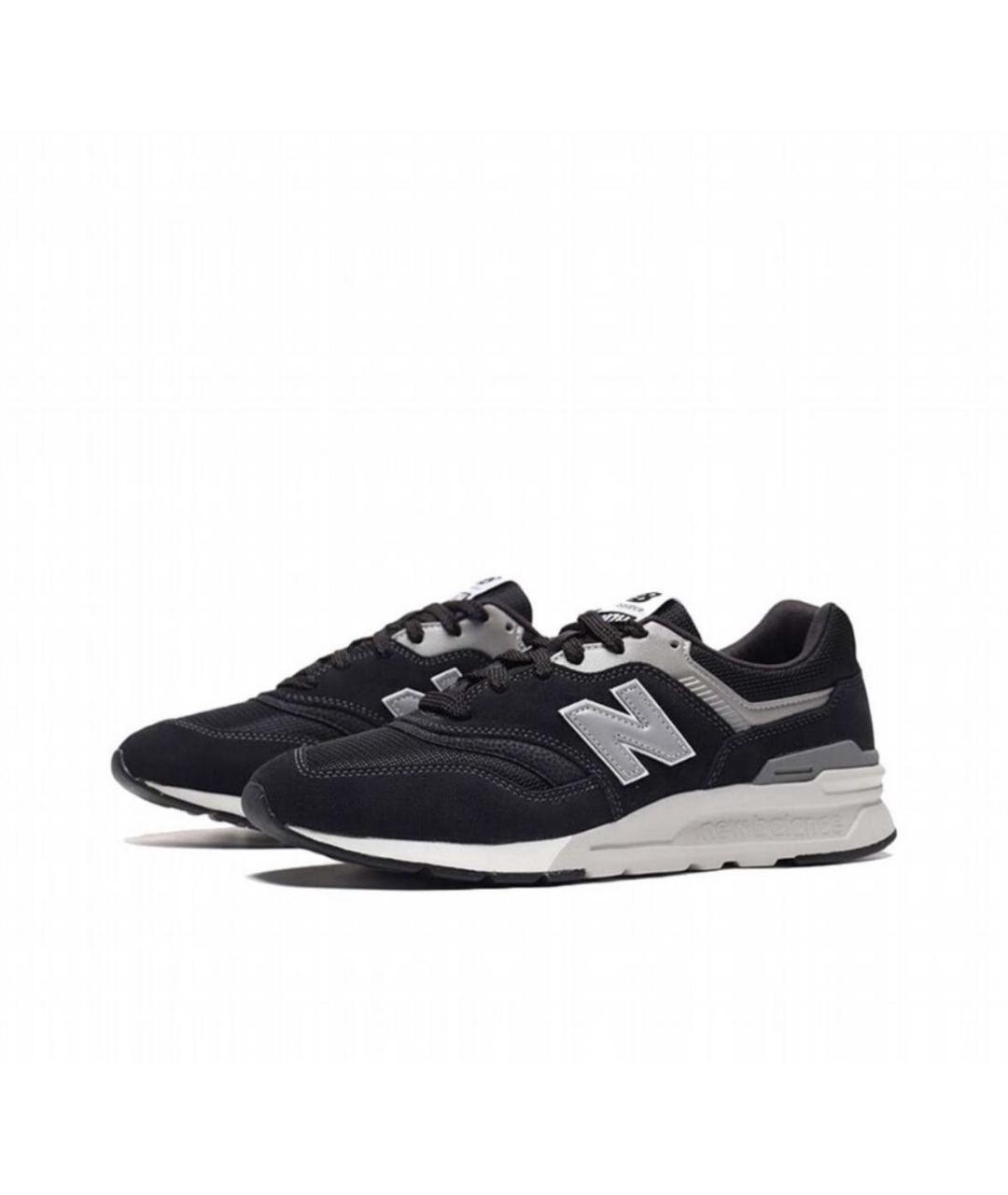 NEW BALANCE Черные замшевые низкие кроссовки / кеды, фото 2