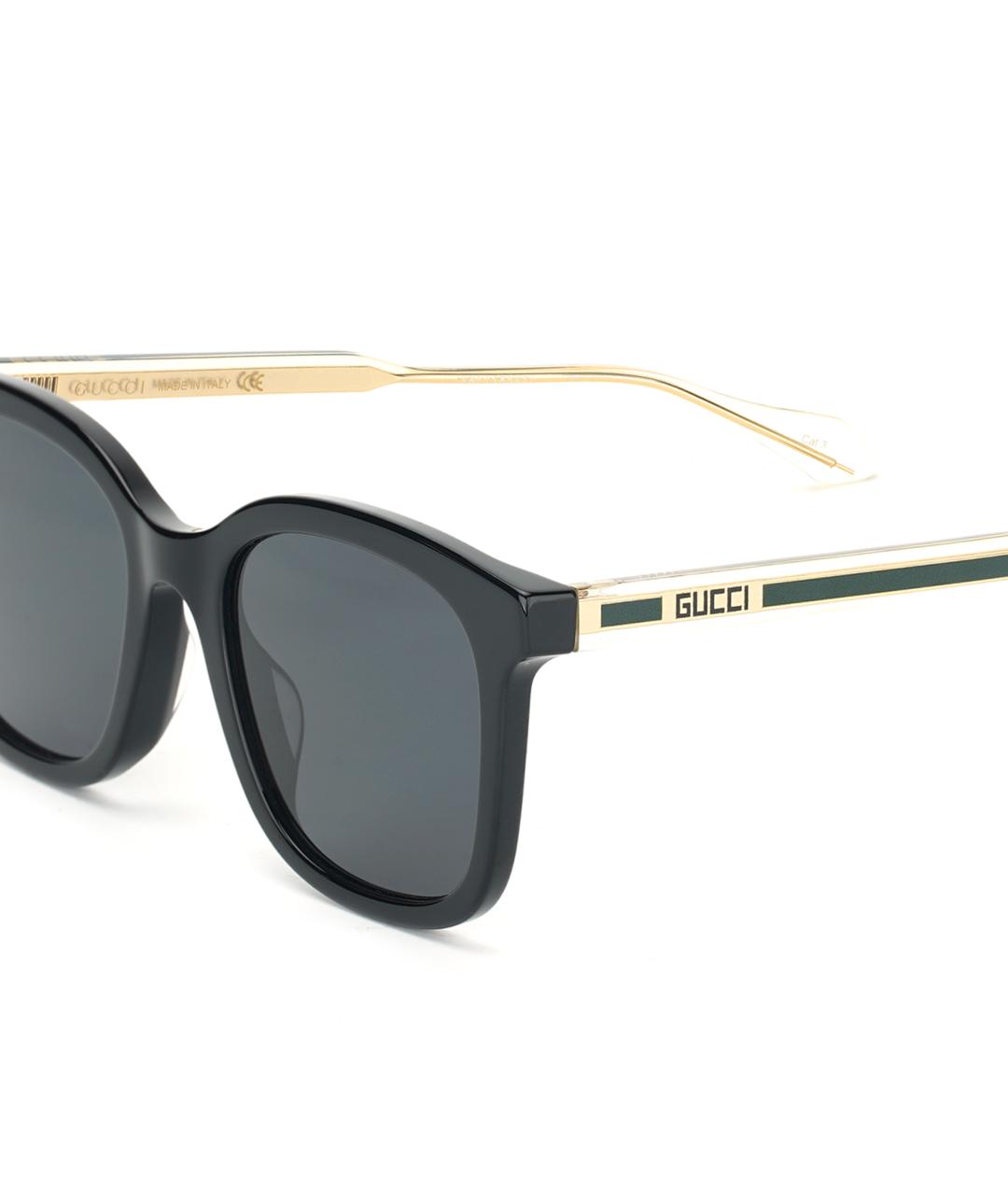 GUCCI Золотые металлические солнцезащитные очки, фото 5