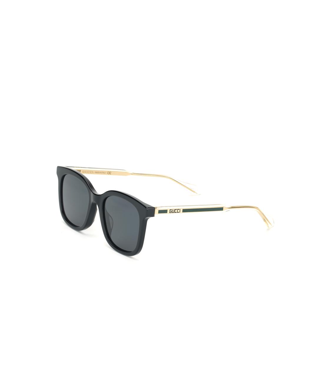 GUCCI Золотые металлические солнцезащитные очки, фото 1