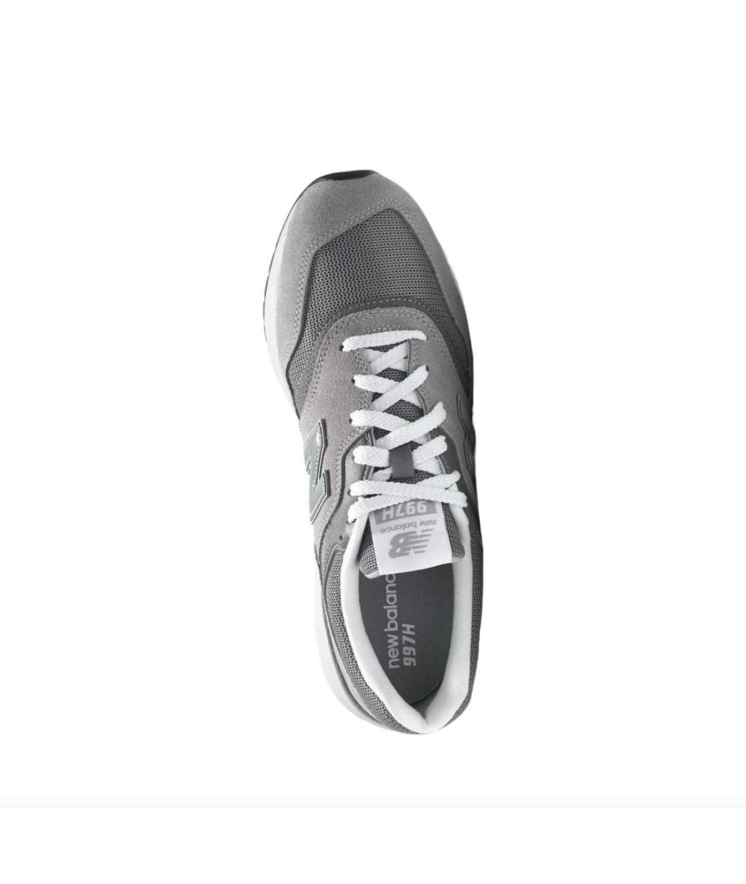 NEW BALANCE Серые замшевые низкие кроссовки / кеды, фото 3