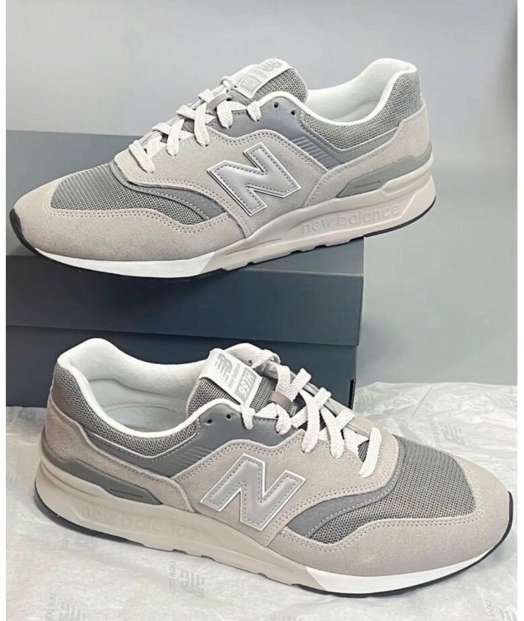 NEW BALANCE Серые замшевые низкие кроссовки / кеды, фото 6