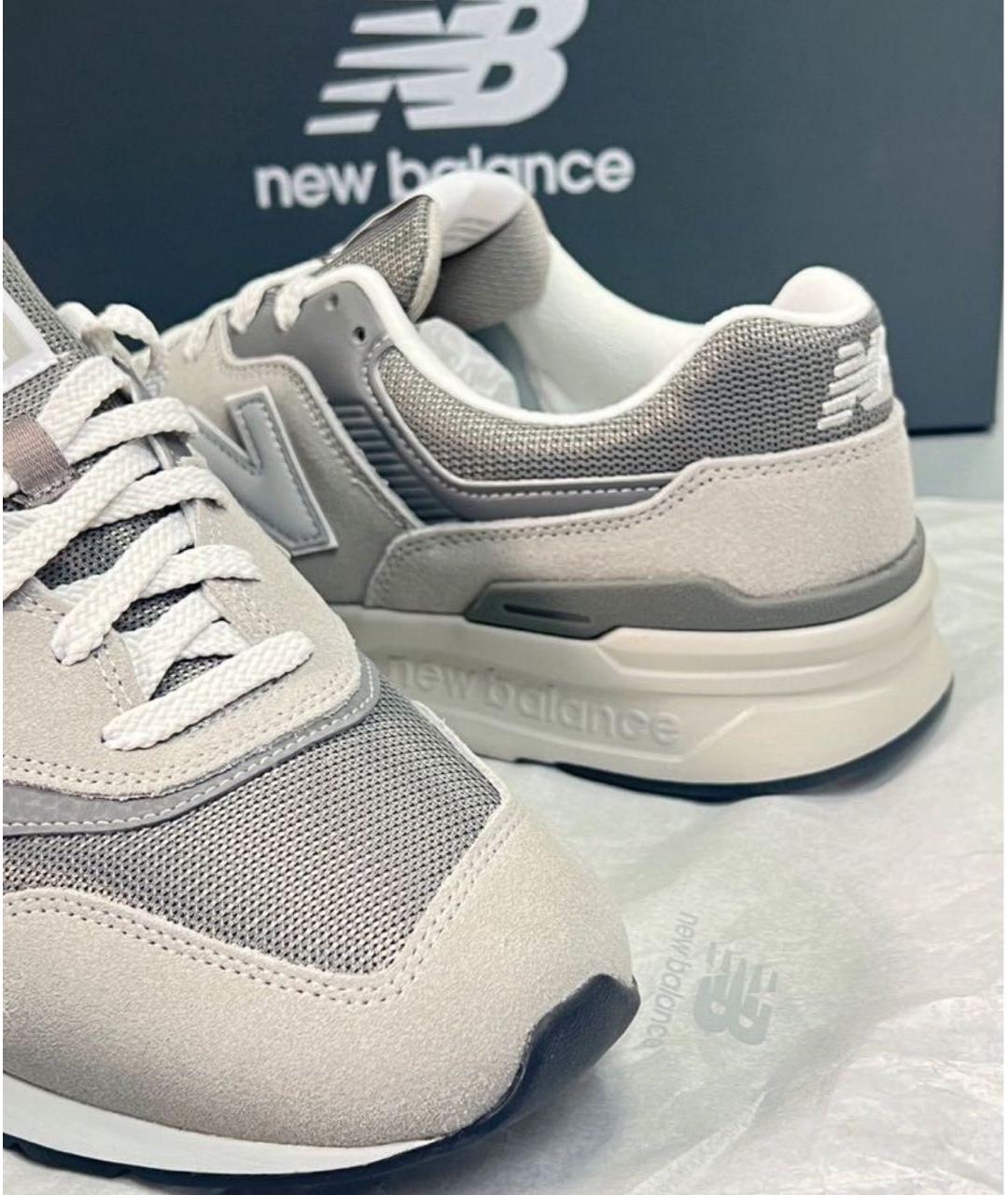 NEW BALANCE Серые замшевые низкие кроссовки / кеды, фото 8