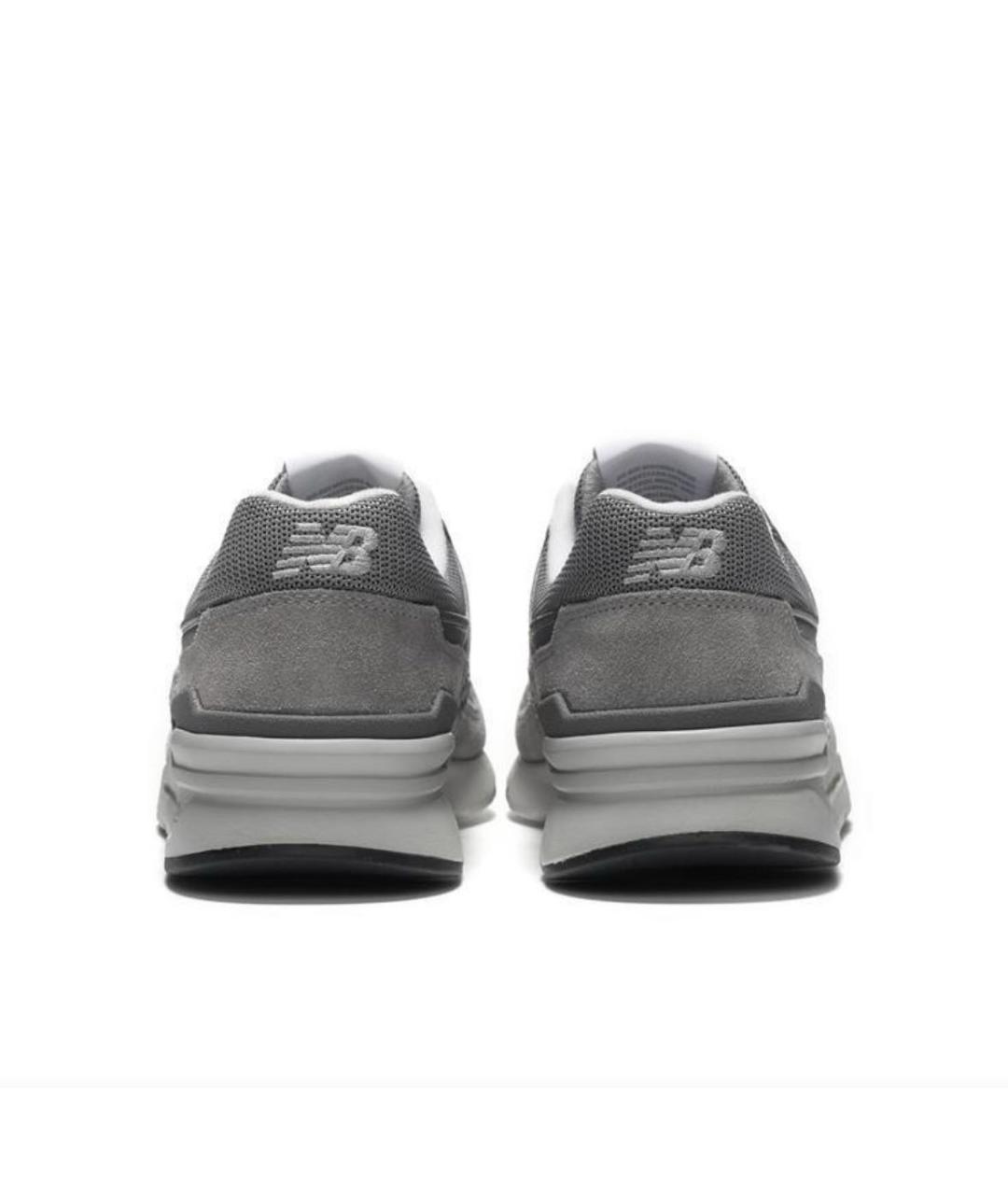 NEW BALANCE Серые замшевые низкие кроссовки / кеды, фото 4