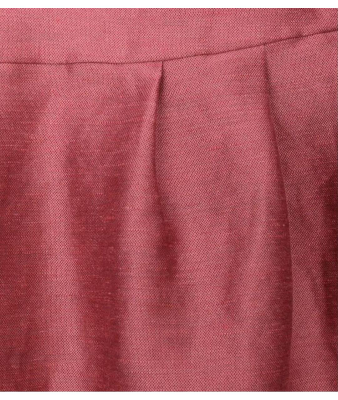 WEEKEND MAX MARA Розовое льняное повседневное платье, фото 4