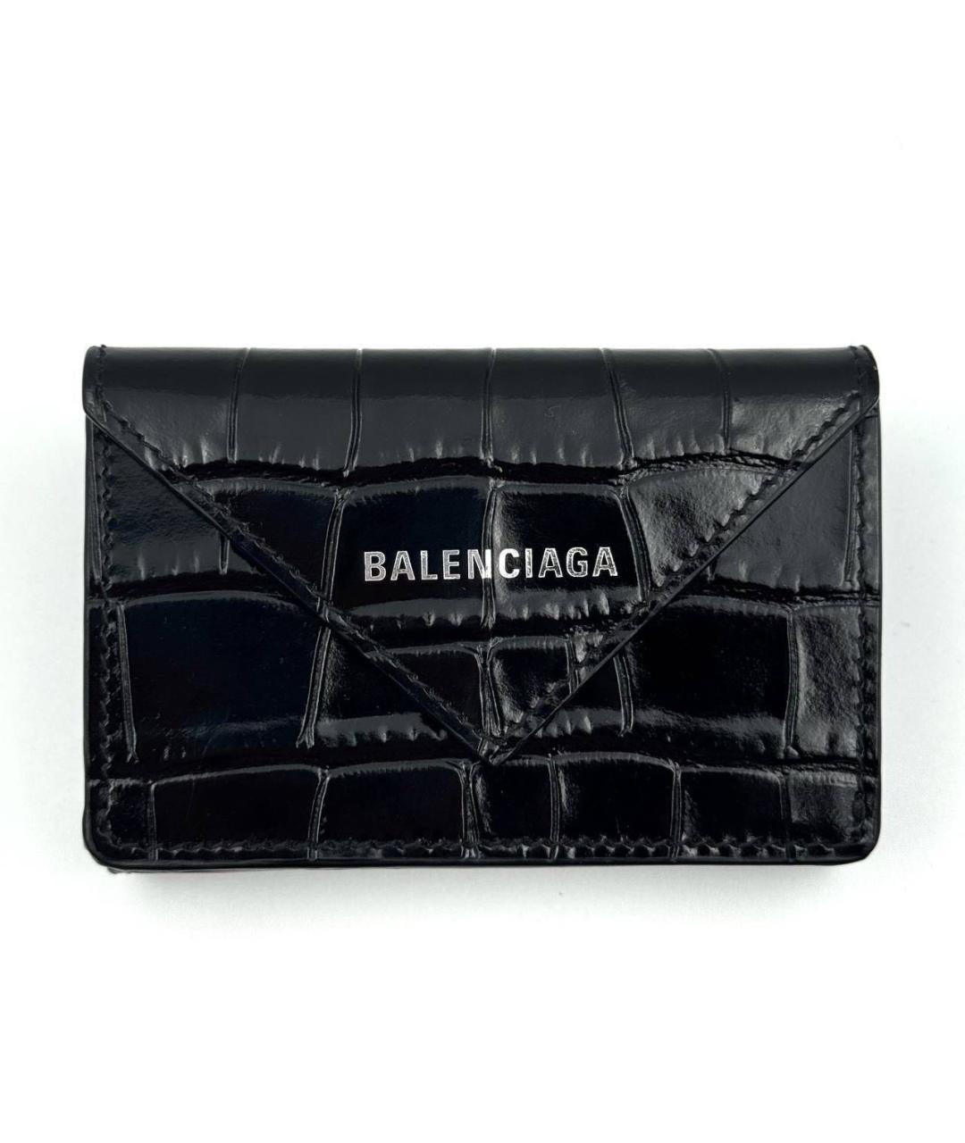 BALENCIAGA Черный кожаный кошелек, фото 1
