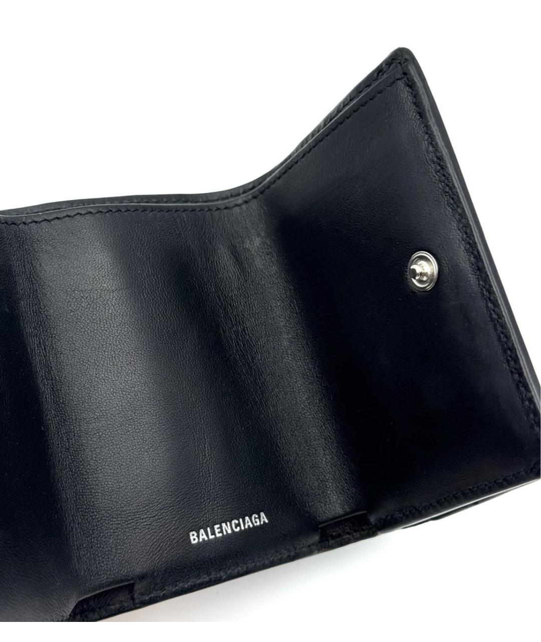 BALENCIAGA Черный кожаный кошелек, фото 3