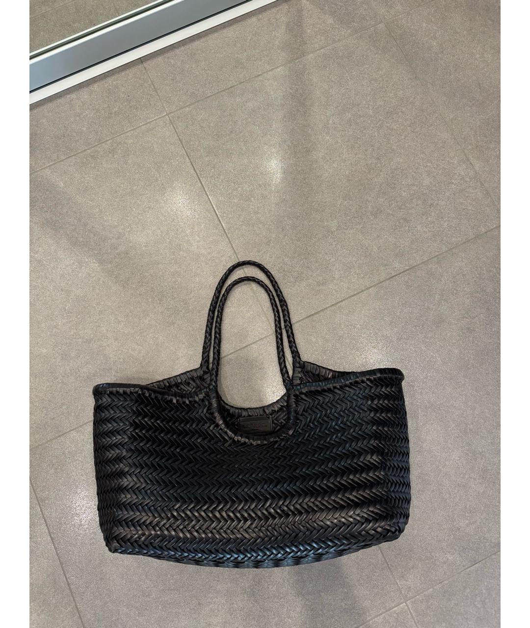 Dragon Diffusion Черная кожаная сумка тоут, фото 2