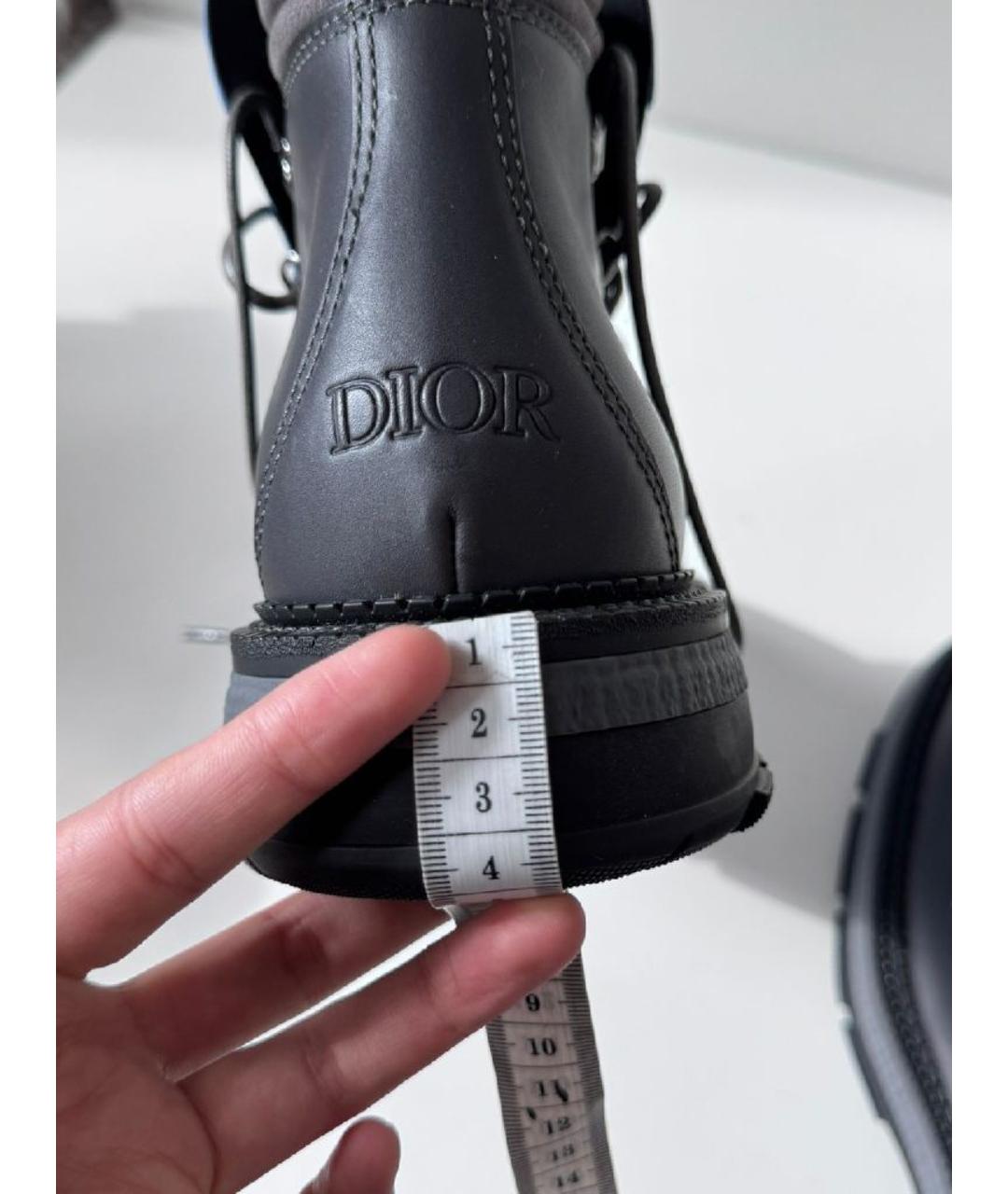 CHRISTIAN DIOR Черные кожаные ботинки, фото 6