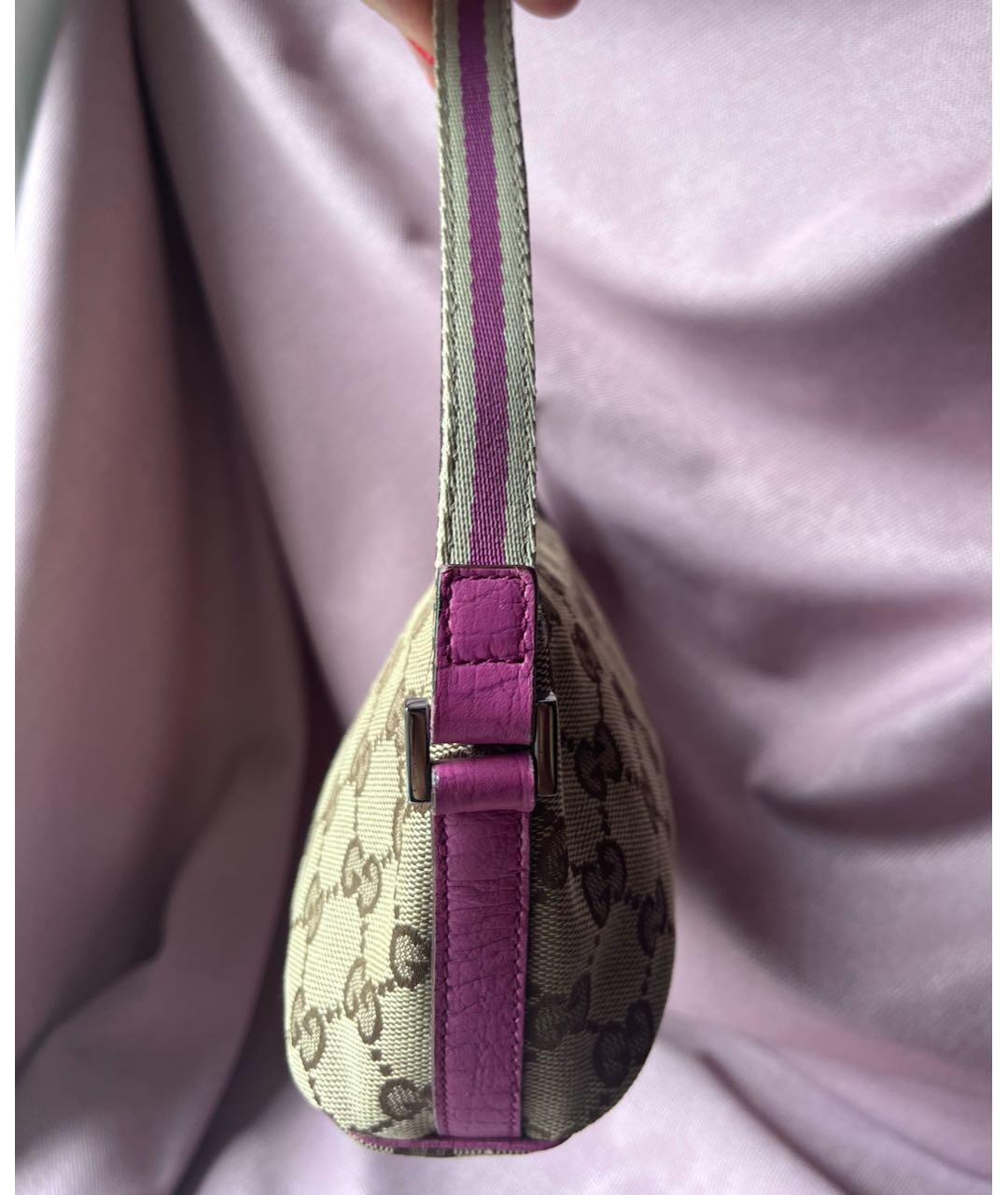 GUCCI Бежевая кожаная сумка с короткими ручками, фото 5