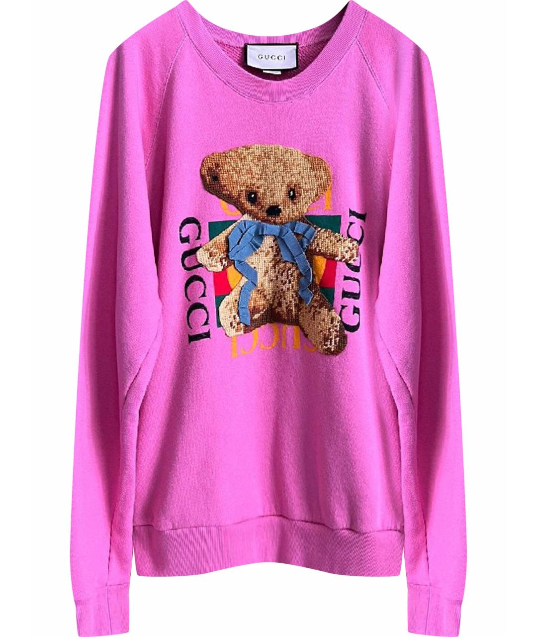 GUCCI Розовый хлопковый джемпер / свитер, фото 1
