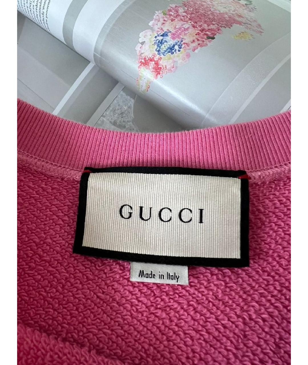GUCCI Розовый хлопковый джемпер / свитер, фото 4
