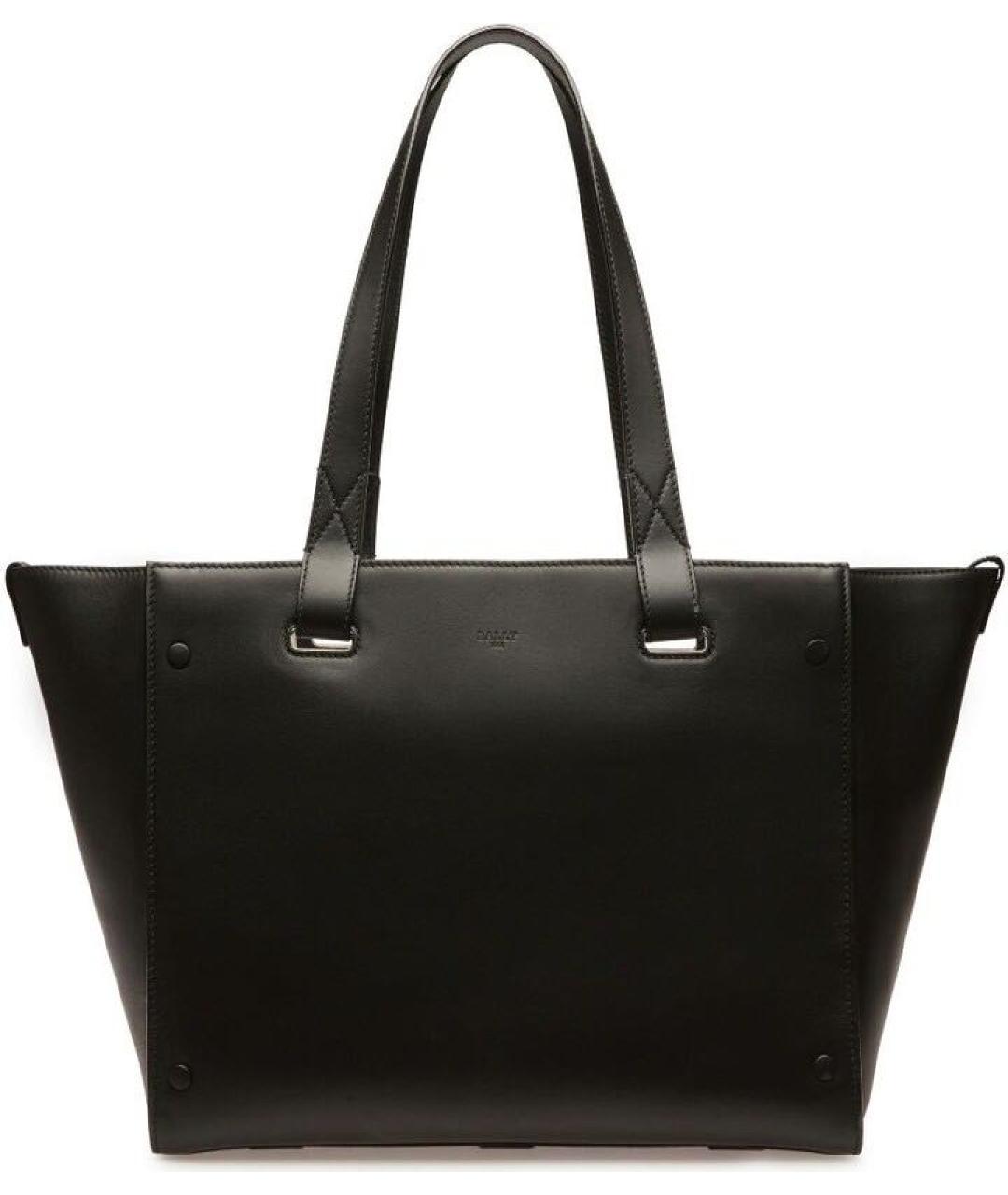 BALLY Черная кожаная сумка тоут, фото 1