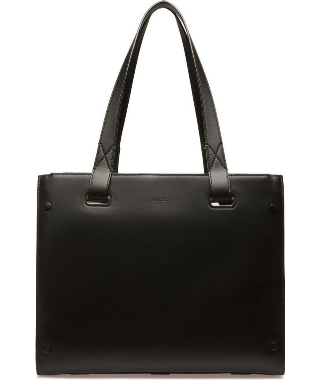 BALLY Черная кожаная сумка тоут, фото 4