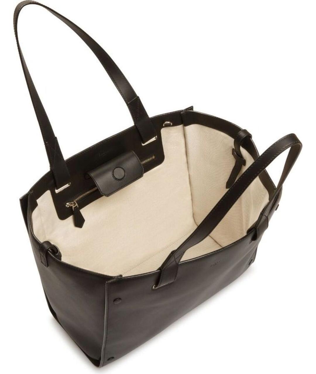 BALLY Черная кожаная сумка тоут, фото 2