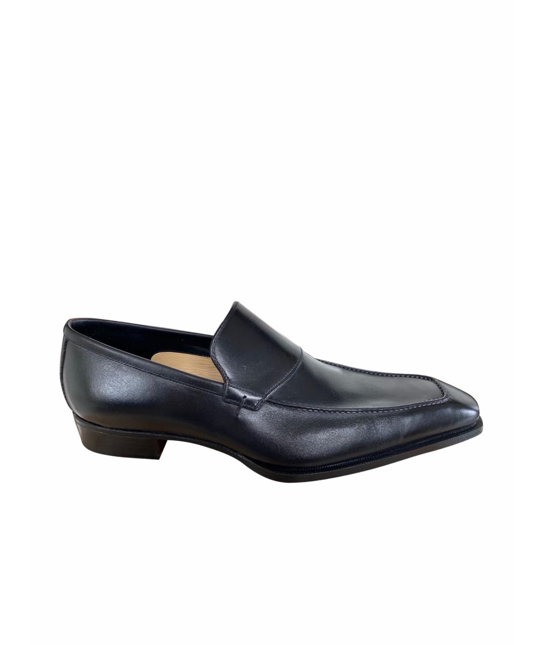 GUCCI Черные кожаные лоферы, фото 1