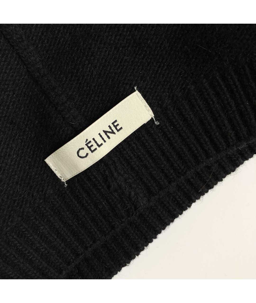 CELINE PRE-OWNED Черная кашемировая шапка, фото 3