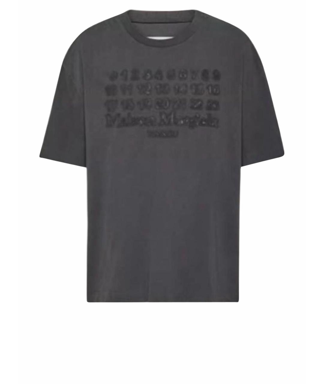 MAISON MARGIELA Антрацитовая хлопковая футболка, фото 1