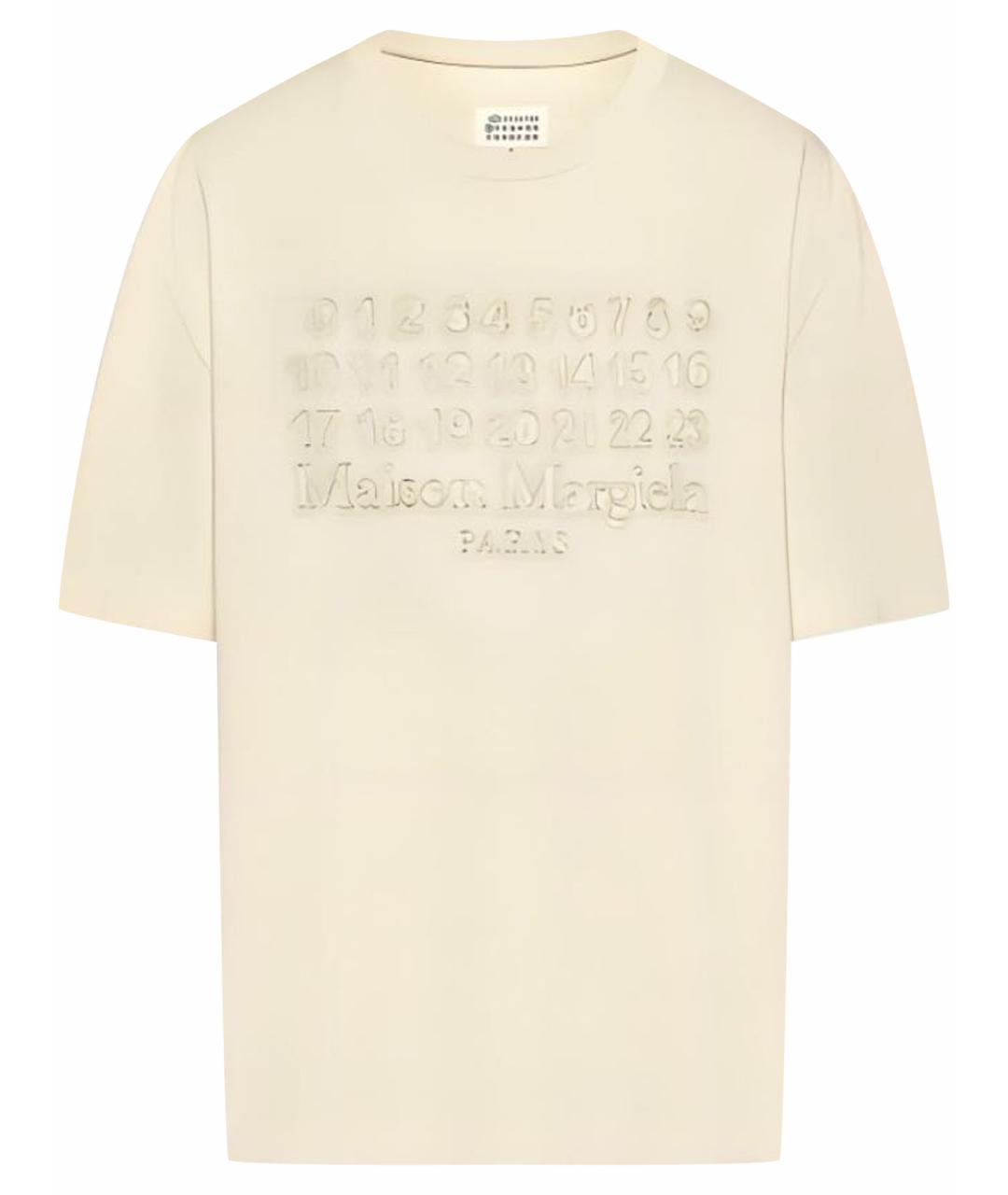 MAISON MARGIELA Бежевая хлопковая футболка, фото 1