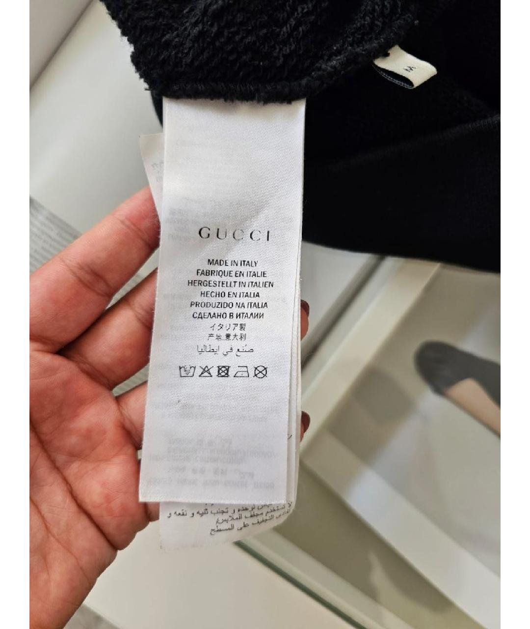 GUCCI Черный хлопковый джемпер / свитер, фото 5