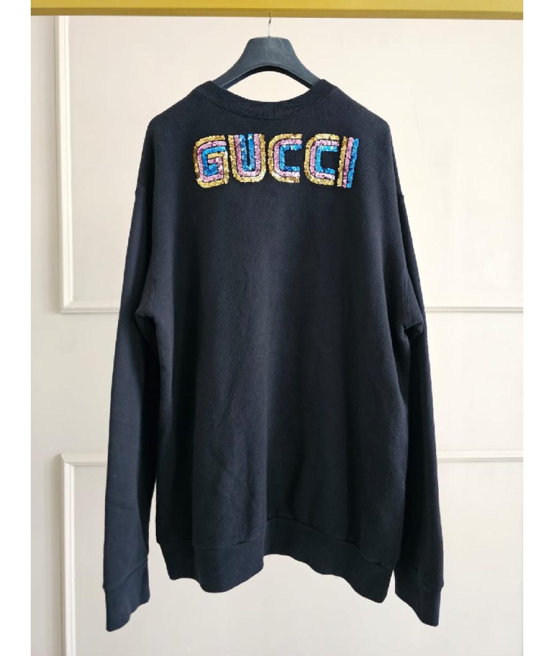 GUCCI Черный хлопковый джемпер / свитер, фото 2