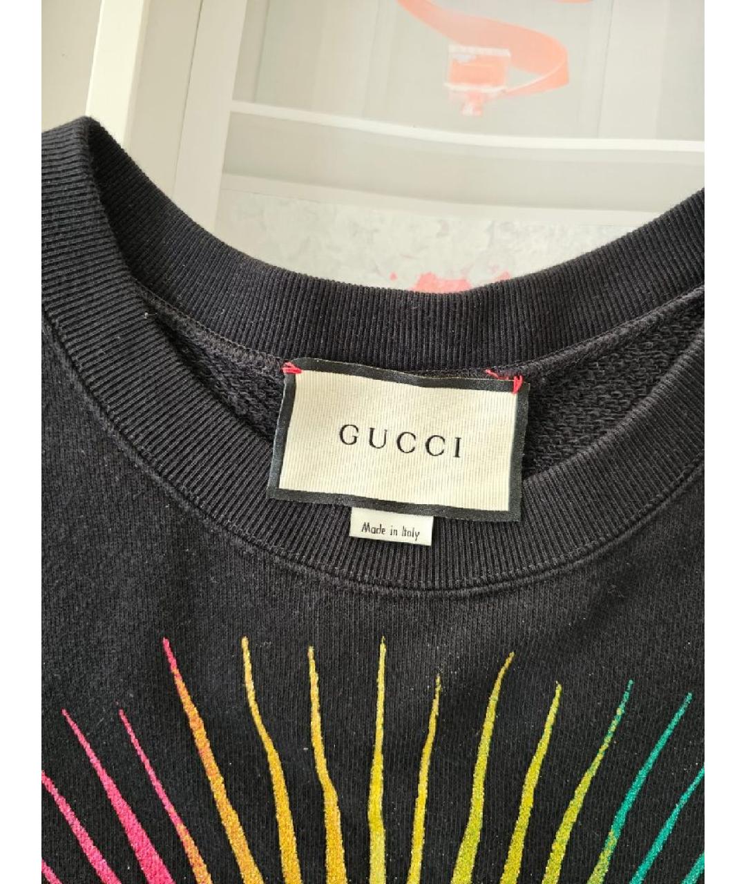 GUCCI Черный хлопковый джемпер / свитер, фото 3