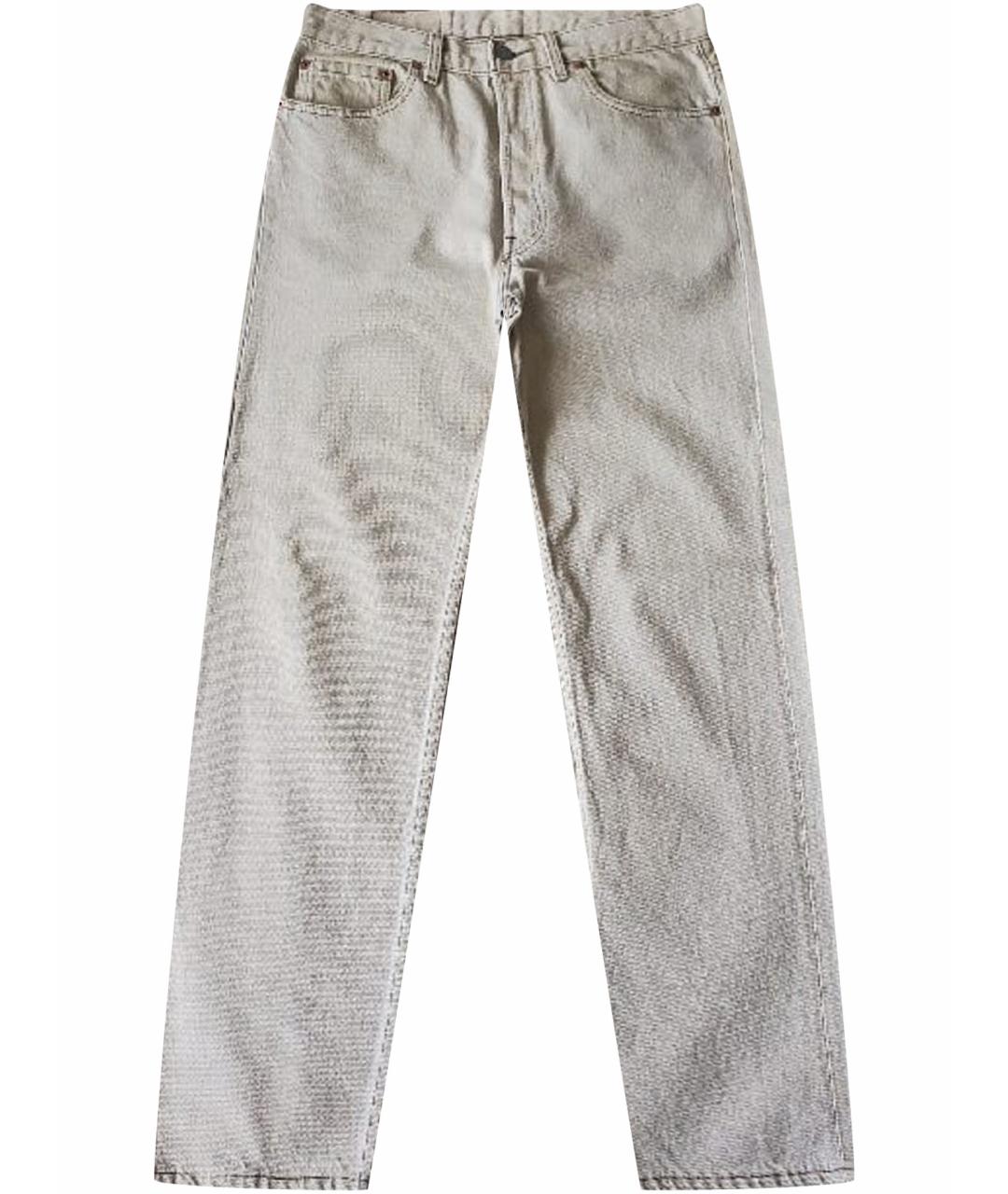 LEVI'S Бежевые хлопковые прямые джинсы, фото 1