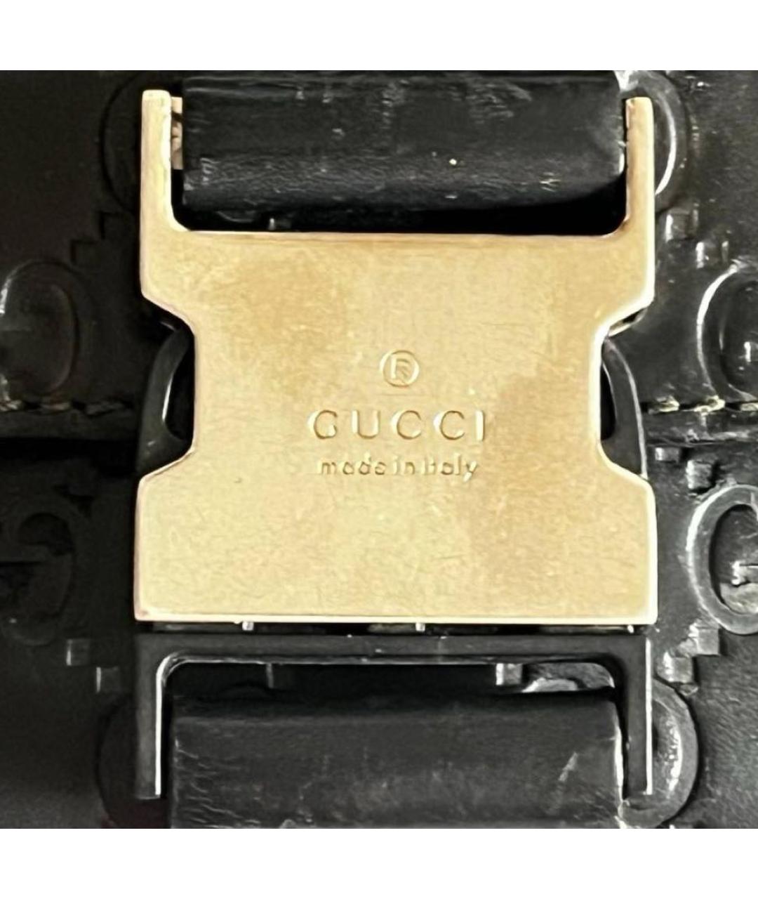 GUCCI Черная кожаная сумка на плечо, фото 2