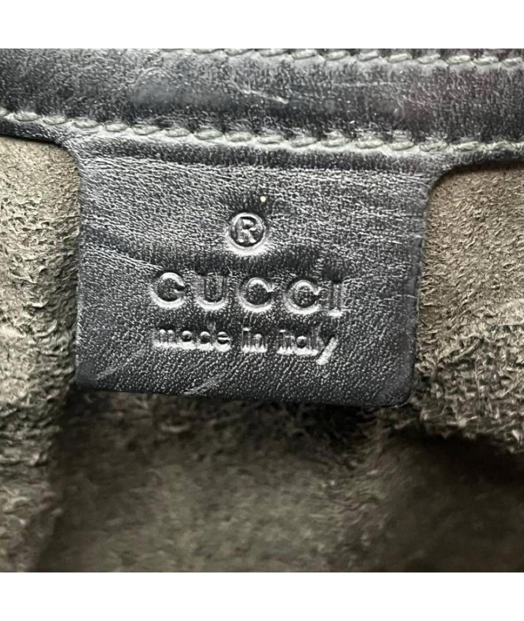 GUCCI Черная кожаная сумка на плечо, фото 4