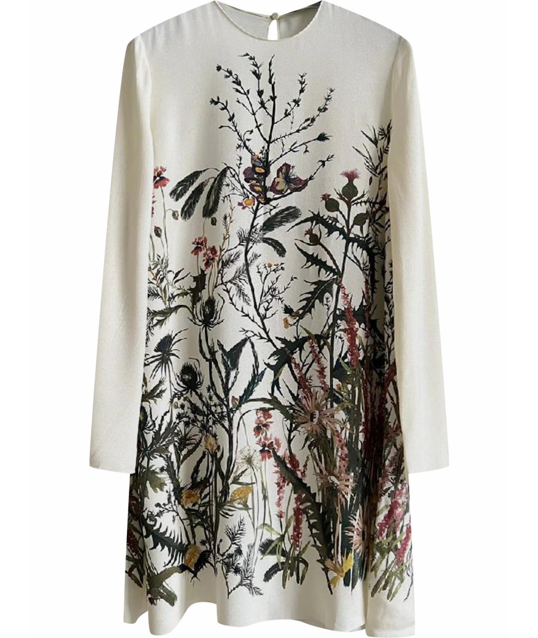 CHRISTIAN DIOR Белое шелковое повседневное платье, фото 1