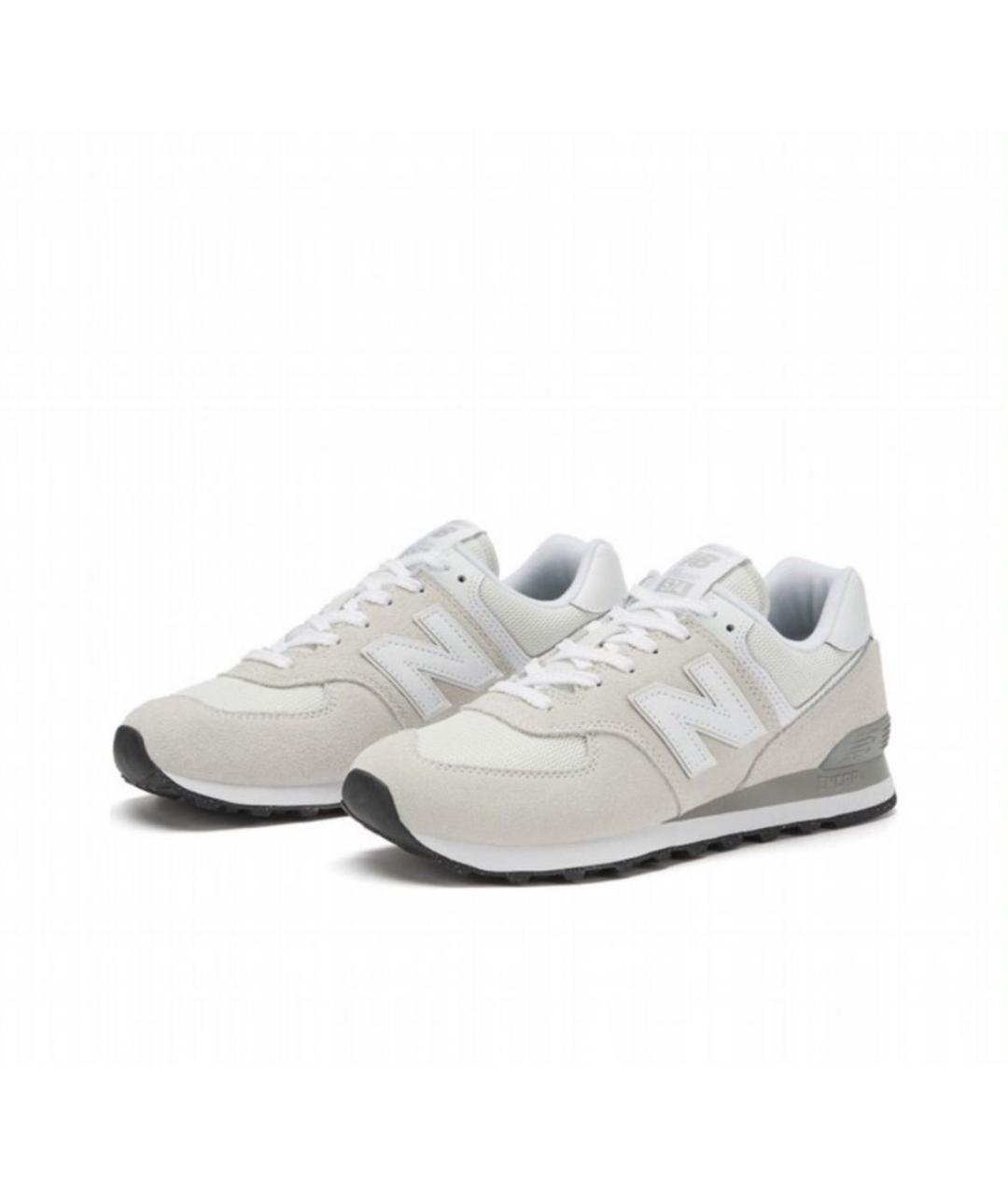 NEW BALANCE Бежевые замшевые низкие кроссовки / кеды, фото 2