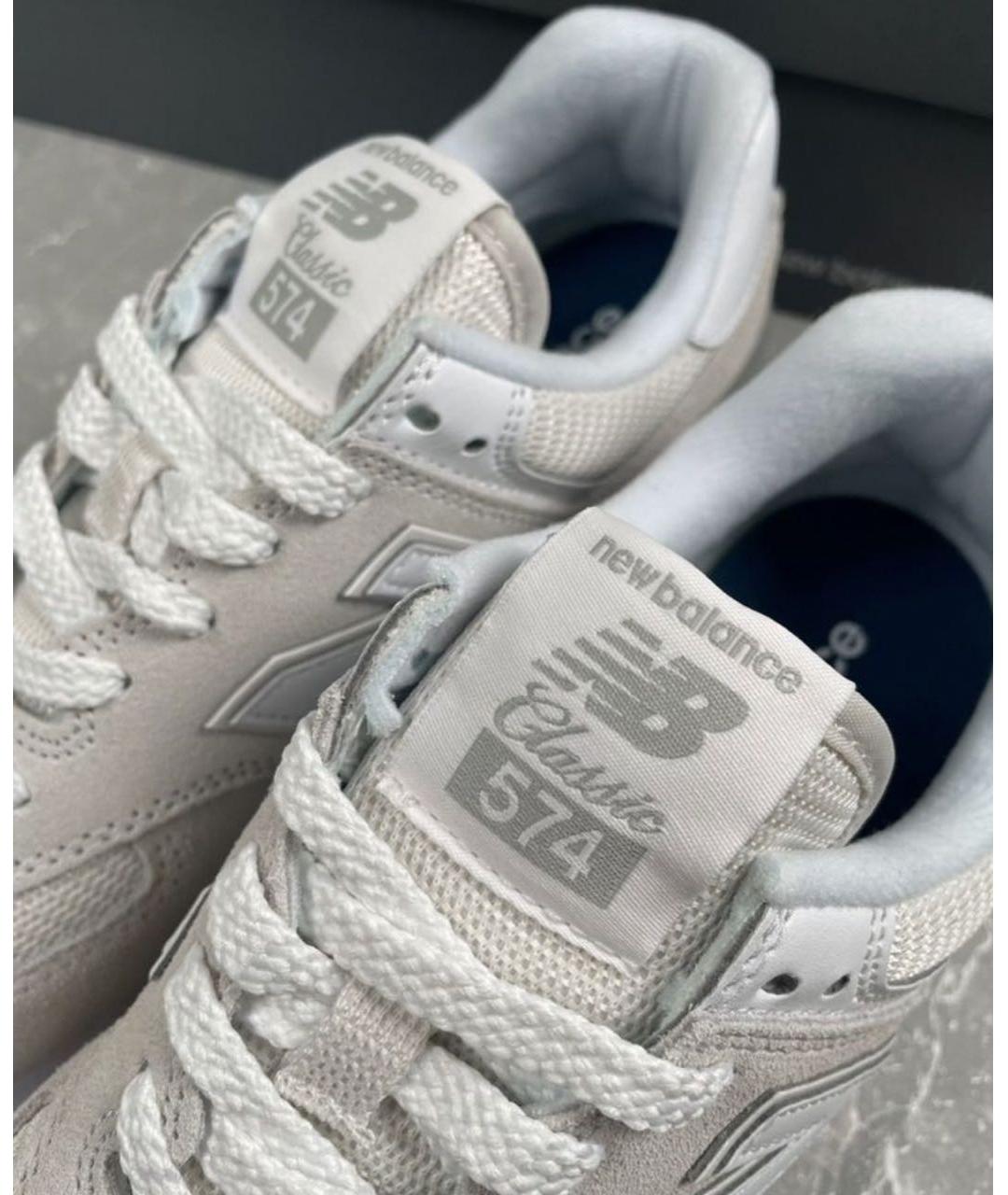 NEW BALANCE Бежевые замшевые низкие кроссовки / кеды, фото 6