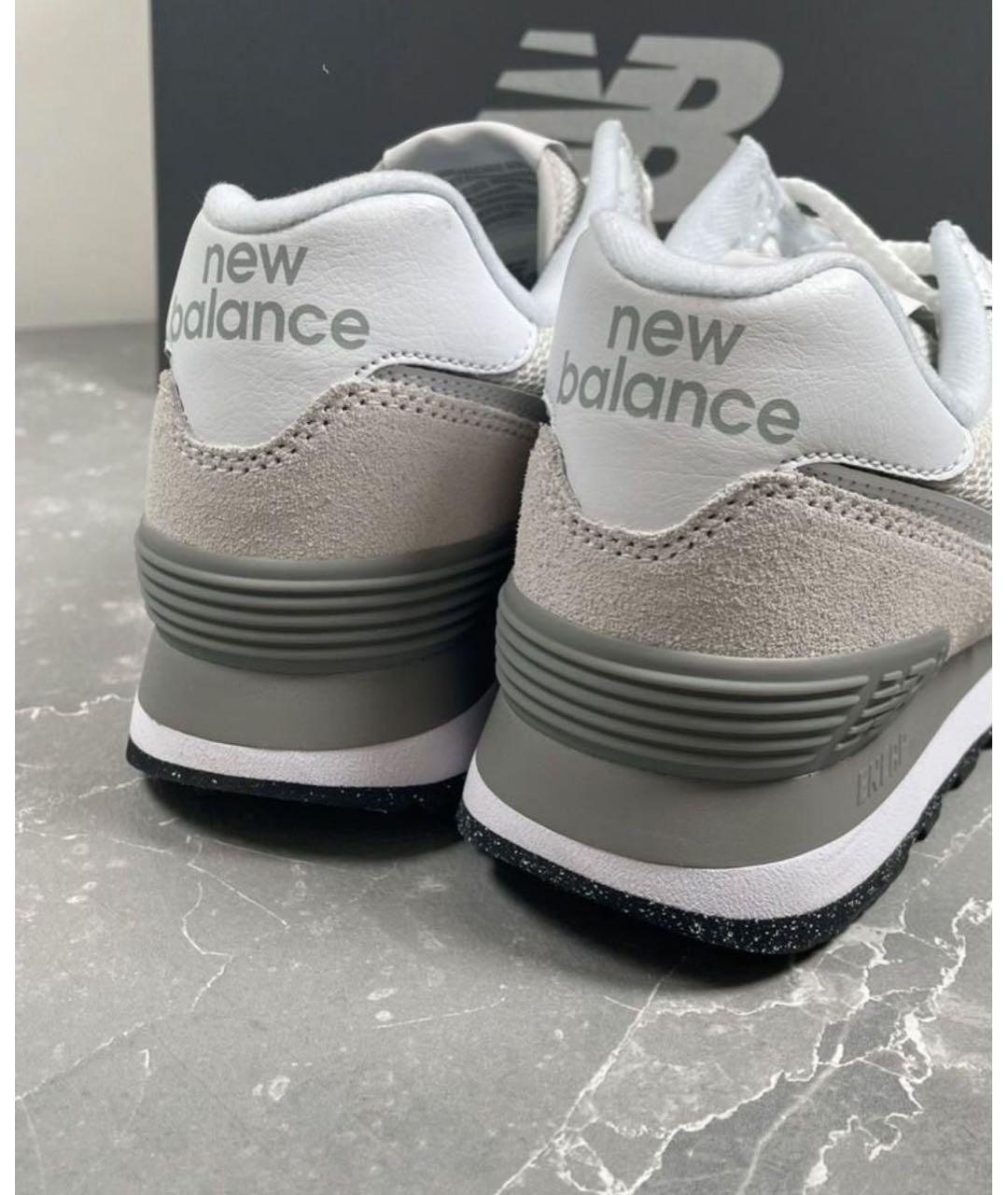 NEW BALANCE Бежевые замшевые низкие кроссовки / кеды, фото 7