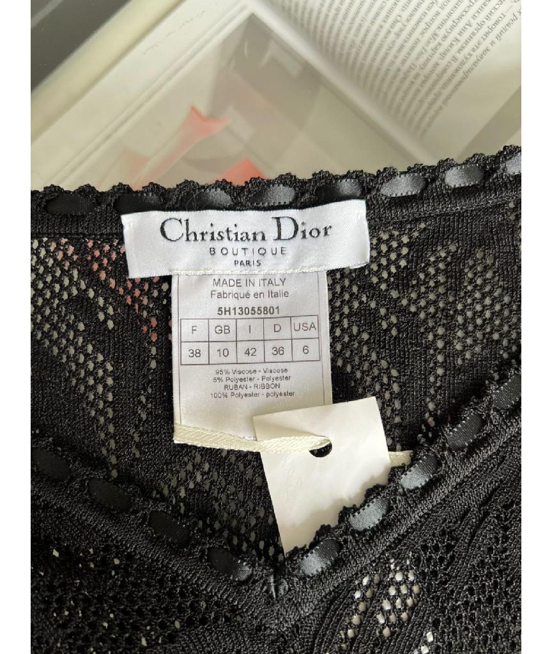 CHRISTIAN DIOR Черный полиамидовый джемпер / свитер, фото 4