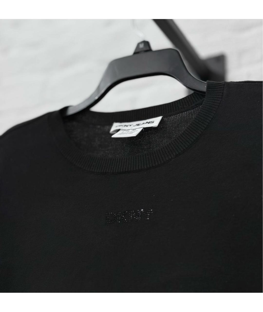 DKNY Черная вискозная футболка, фото 3