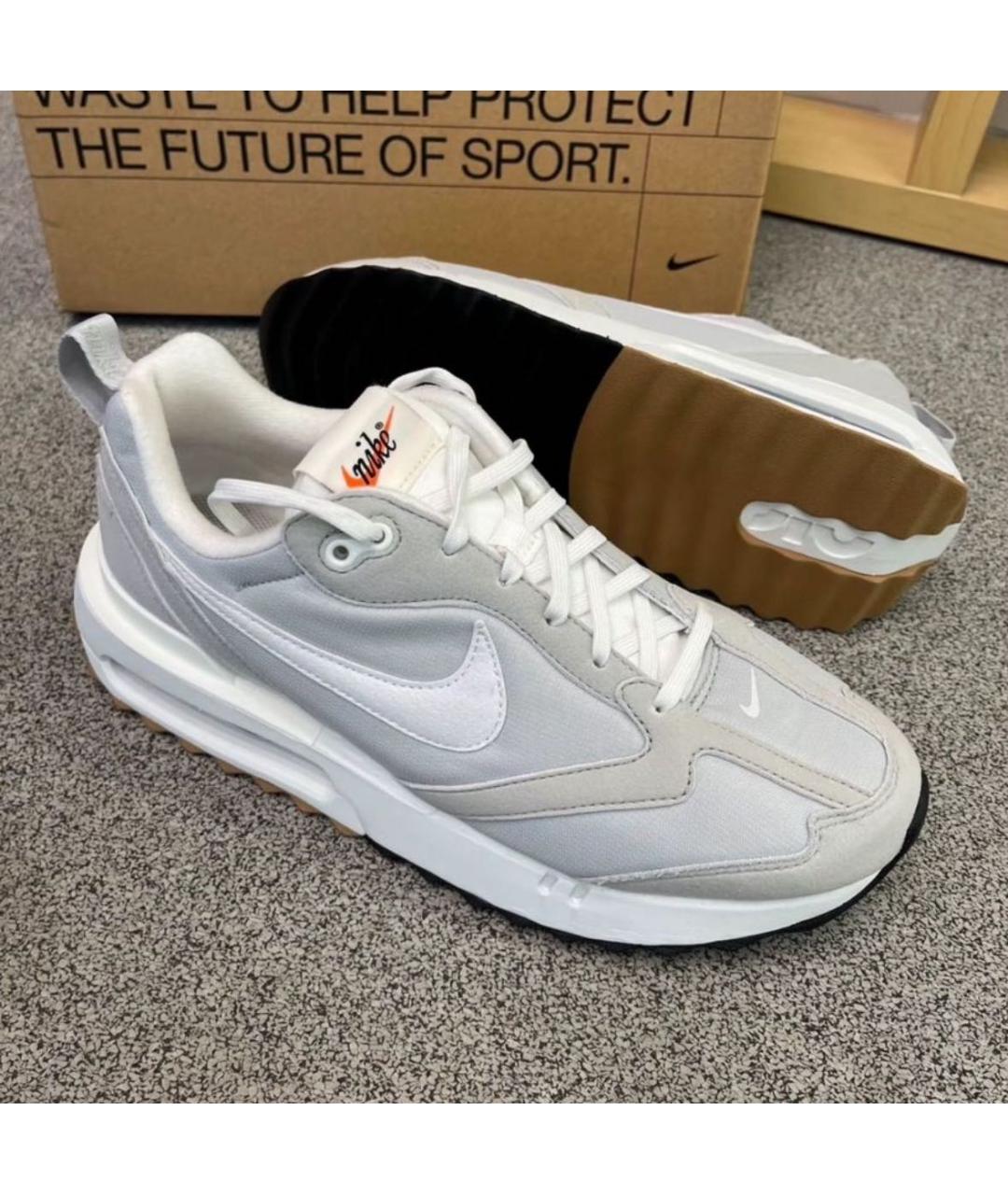 NIKE Серые текстильные низкие кроссовки / кеды, фото 7