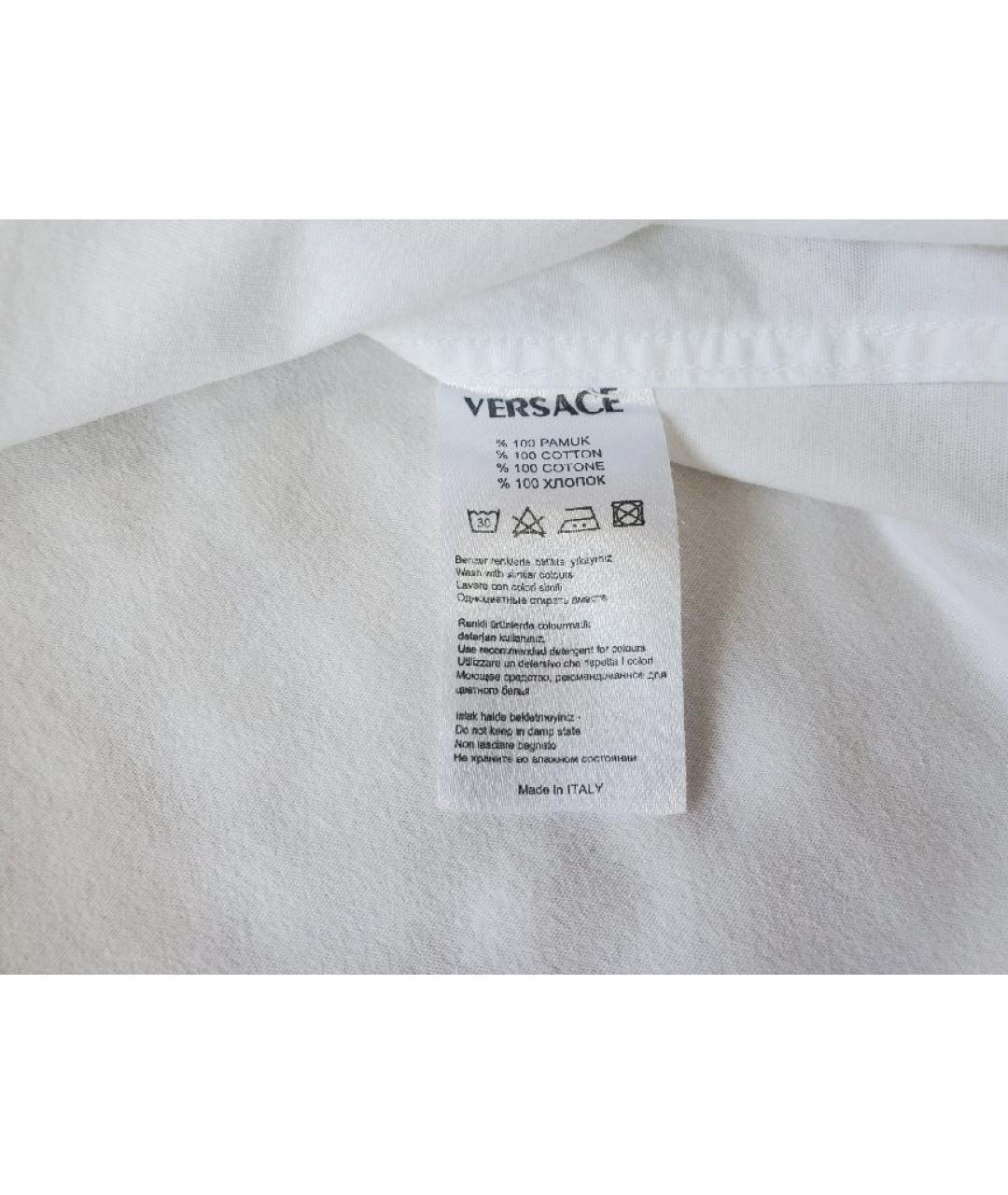 VERSUS VERSACE Белая хлопковая классическая рубашка, фото 5