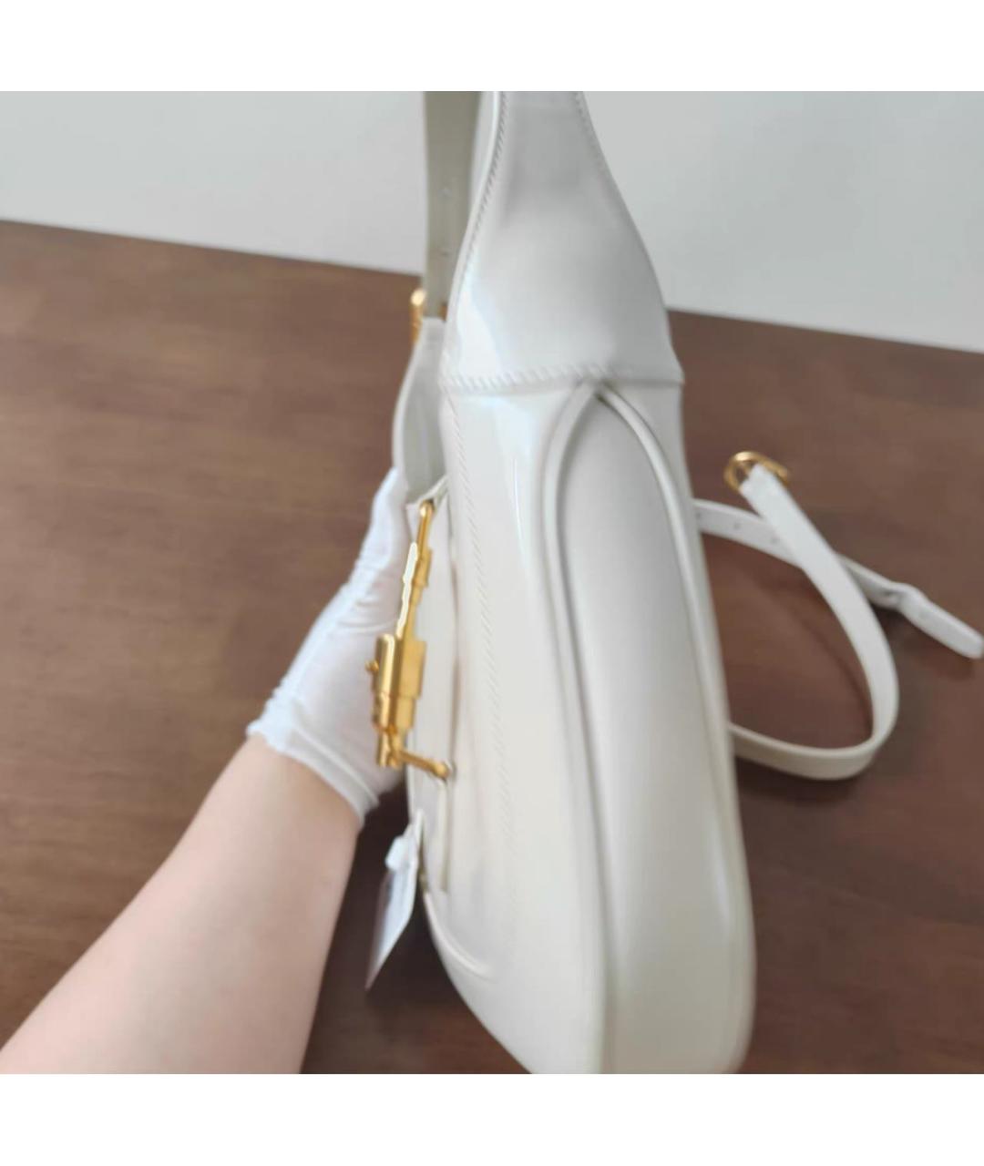 GUCCI Белая кожаная сумка с короткими ручками, фото 6