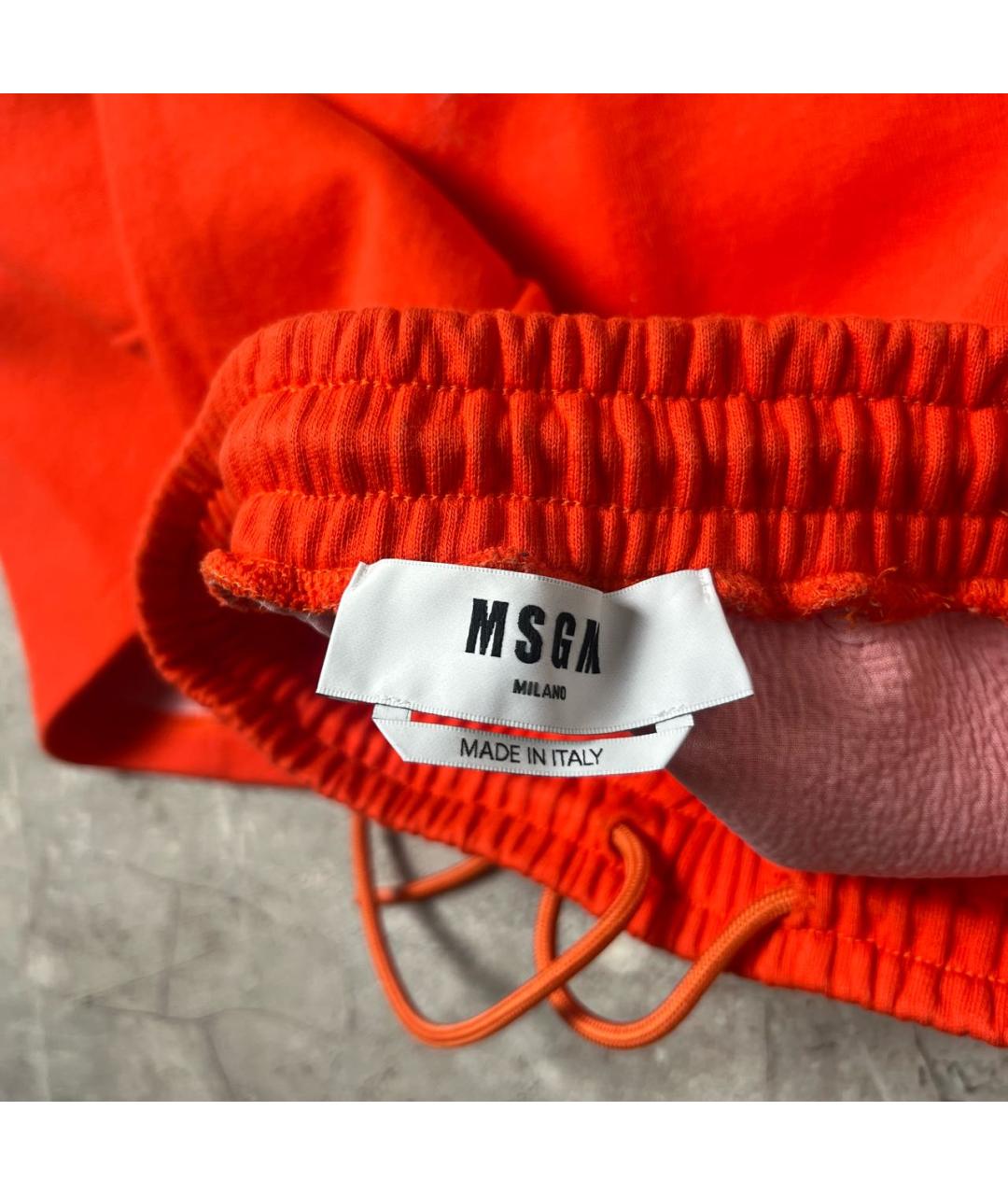 MSGM Коралловая хлопковая юбка миди, фото 3
