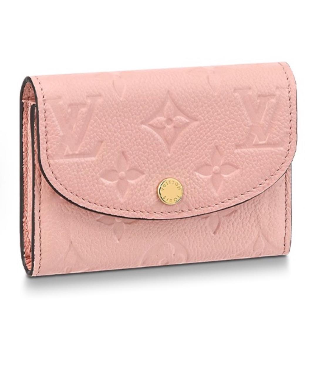 LOUIS VUITTON Розовый кожаный кардхолдер, фото 6