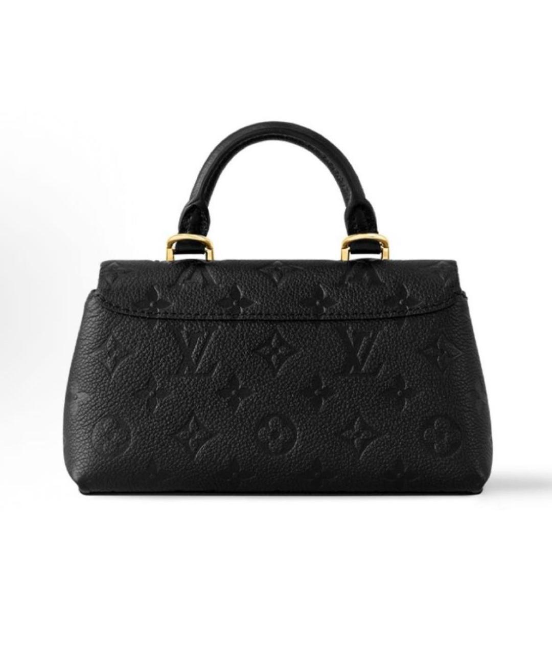 LOUIS VUITTON Черная кожаная сумка с короткими ручками, фото 3