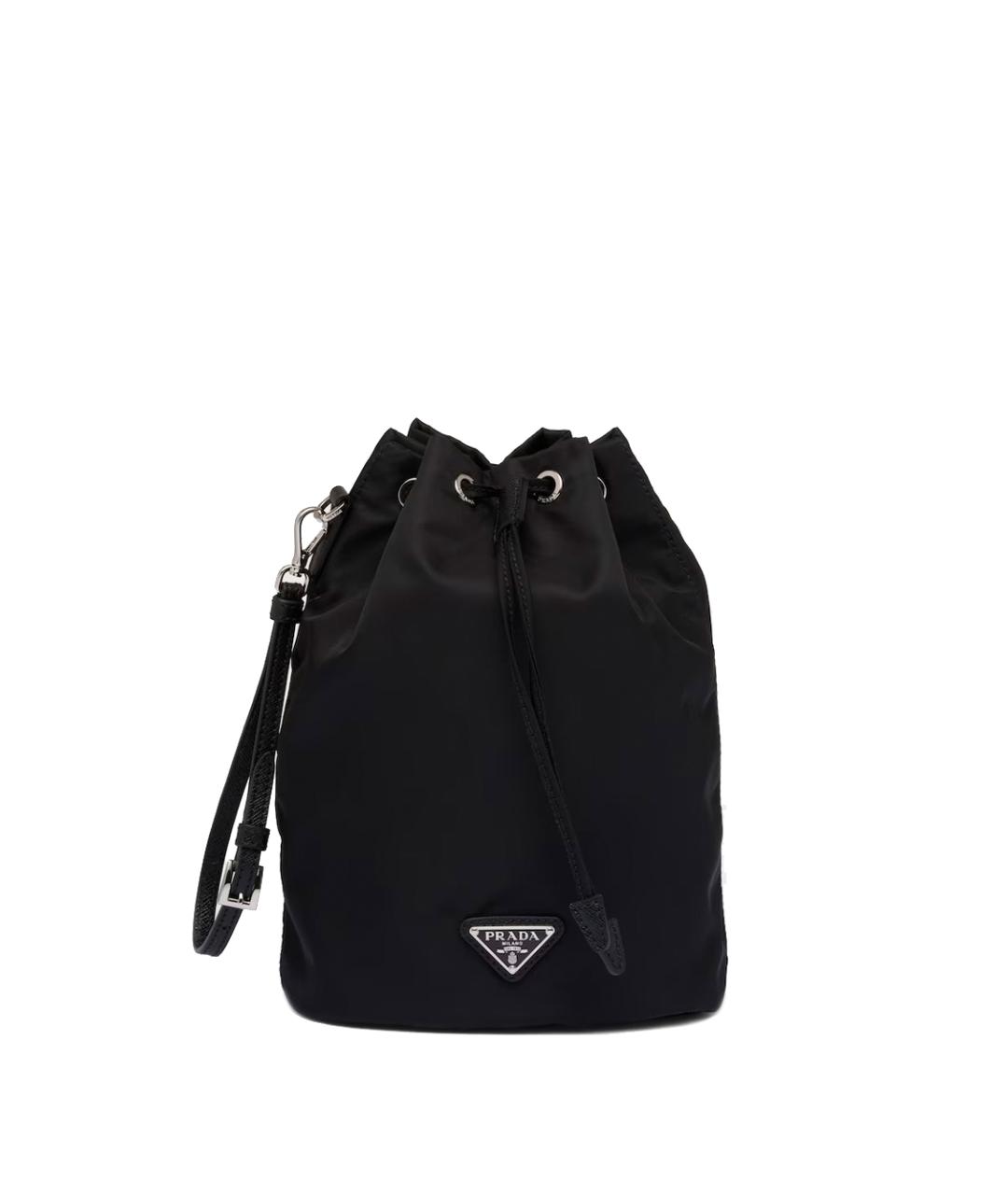 PRADA Черная синтетическая сумка с короткими ручками, фото 1