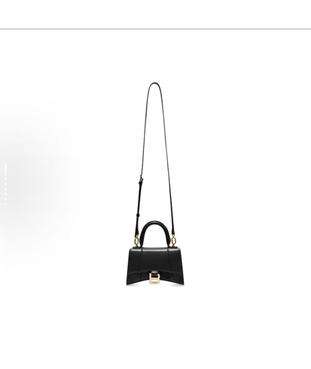 BALENCIAGA Черная кожаная сумка с короткими ручками, фото 5
