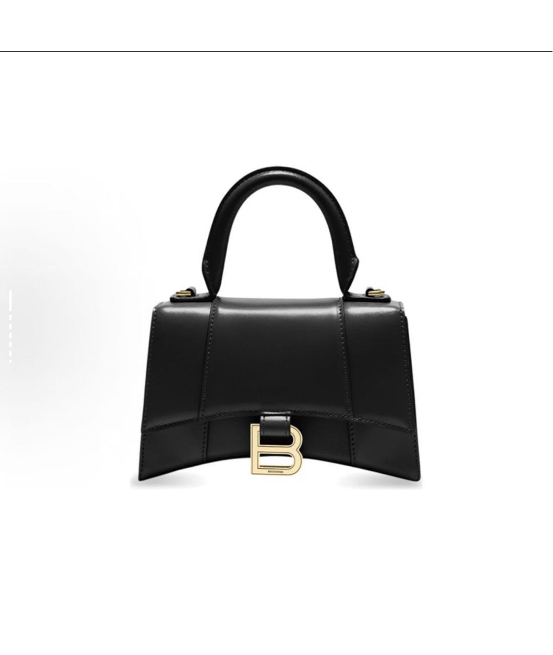 BALENCIAGA Черная кожаная сумка с короткими ручками, фото 8