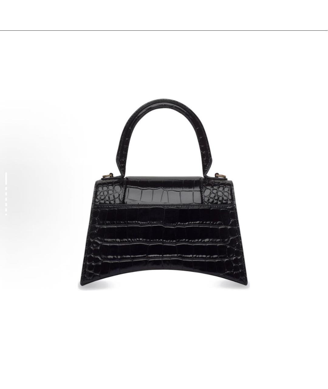 BALENCIAGA Черная кожаная сумка с короткими ручками, фото 2