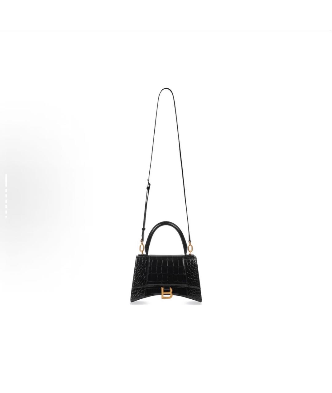 BALENCIAGA Черная кожаная сумка с короткими ручками, фото 4