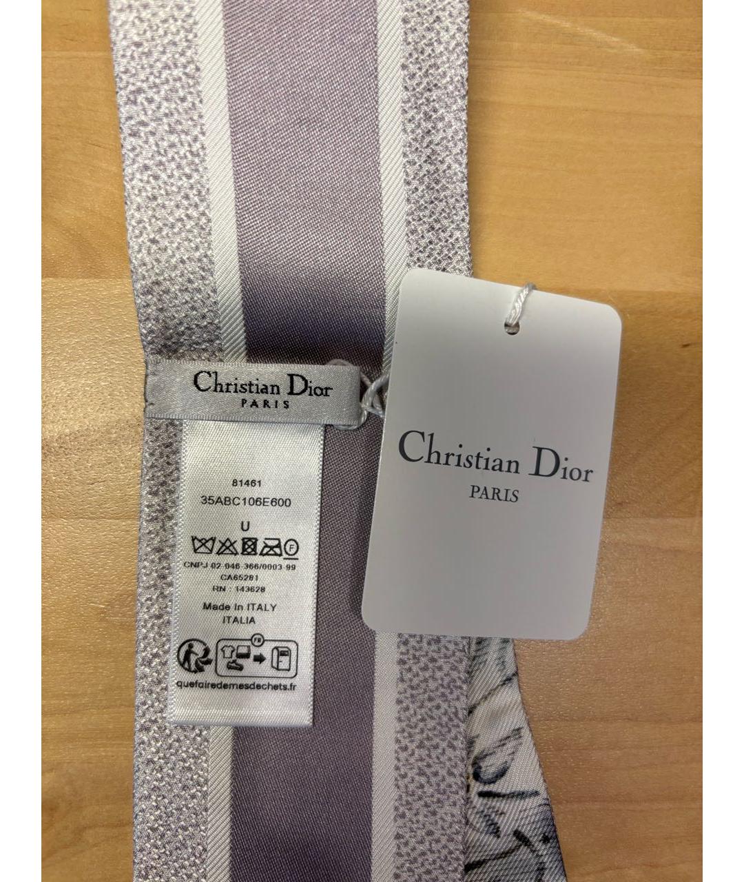 CHRISTIAN DIOR Мульти шелковый шарф, фото 4