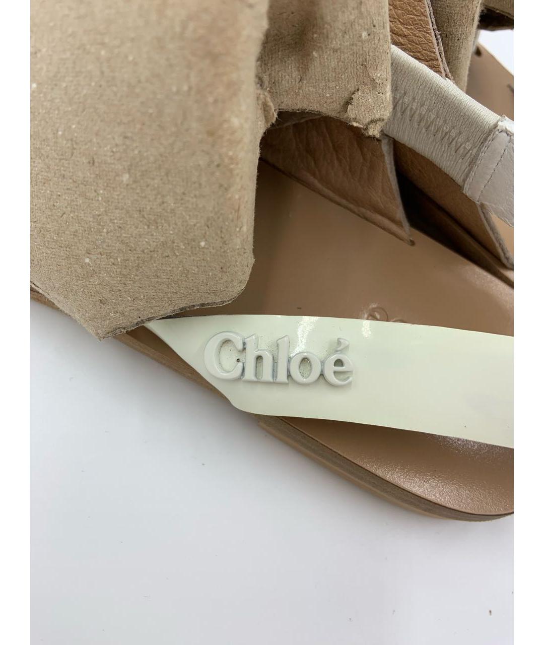 CHLOE Кожаные босоножки, фото 8