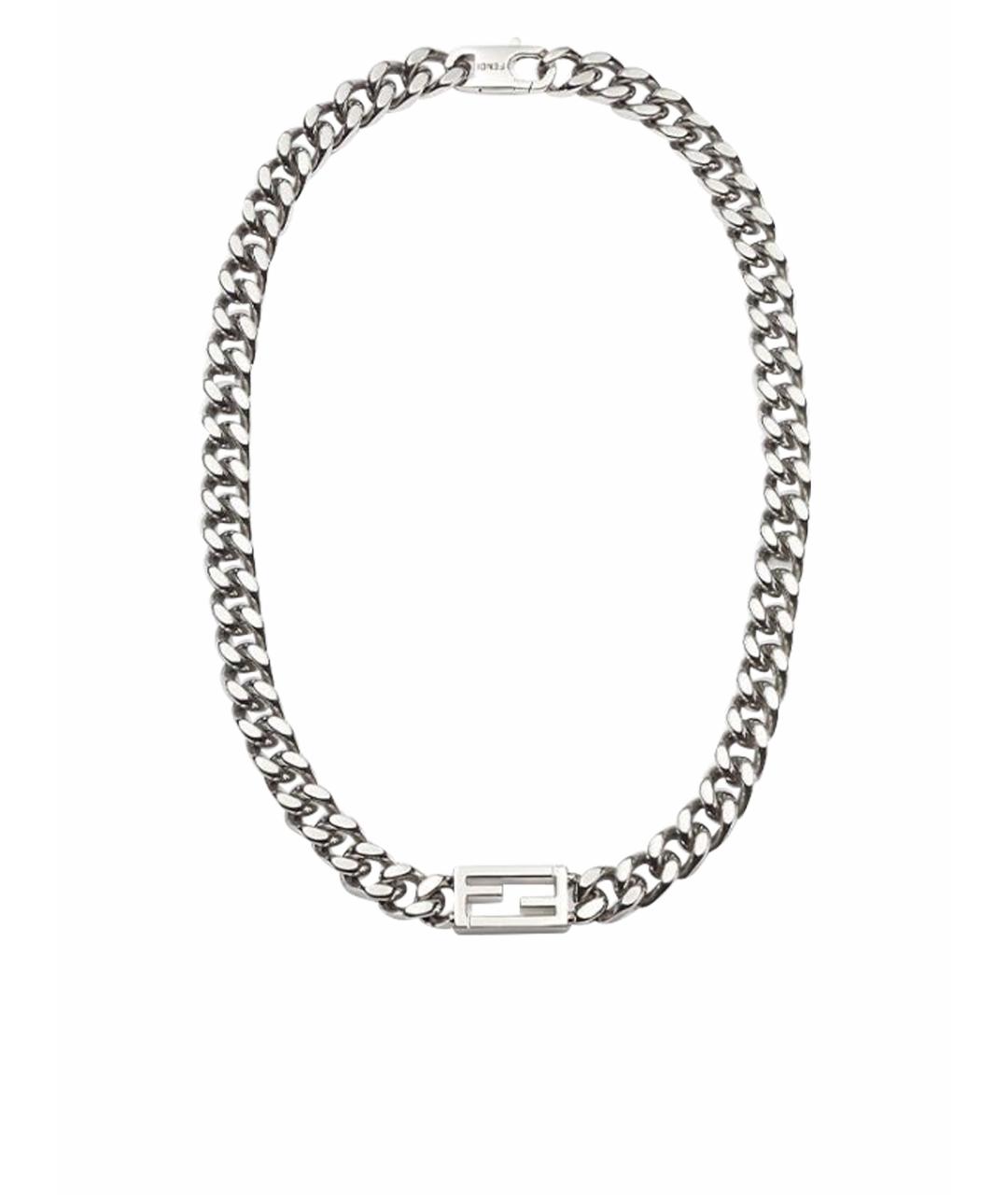 FENDI Серебряная латунная цепочка, фото 1